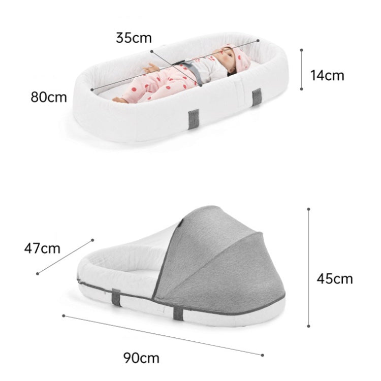 709 Portable Multifunctional Crib with Mosquito Net, designed for newborns with a foldable structure and breathable mattress.