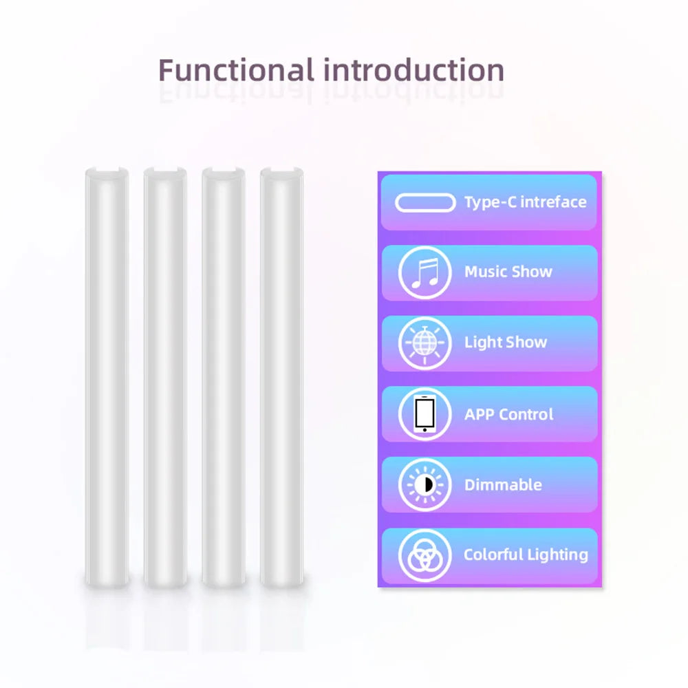 7Pcs Smart Wall Sconces featuring RGBIC LED light bars with music sync capabilities, ideal for home decor and gaming.