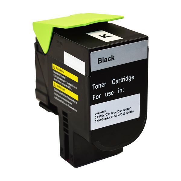 80C8HK0 CX410 CX510 Black Premium Generic Toner cartridge, designed for high-quality printing with compatibility for specific printer models.