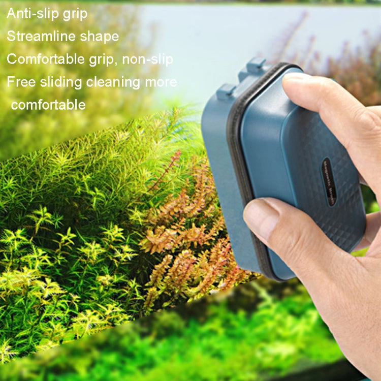 8426 Ordinary+Acrylic Blade Fish Tank Magnetic Brush, designed for effective aquarium cleaning with a comfortable grip and double-sided fleece.