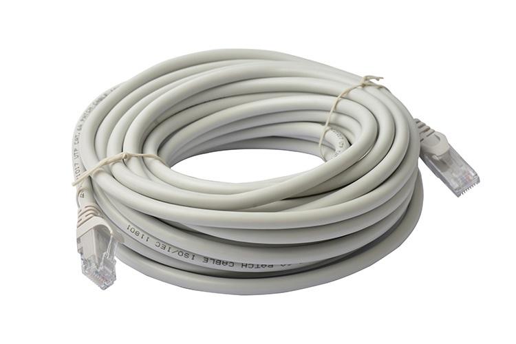 8WARE Cat6a UTP Ethernet Cable 10m in grey color, featuring a snagless design and full copper core for optimal performance.