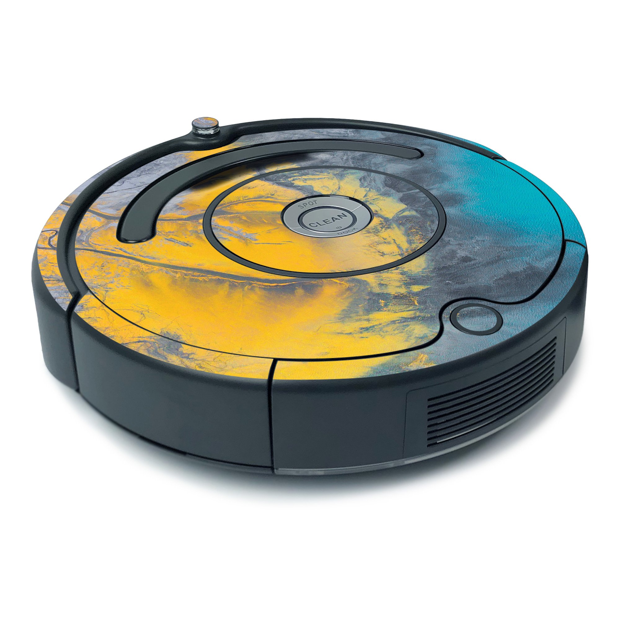 Colorful 90s Fun skin for iRobot Roomba 675, showcasing vibrant patterns and textures.