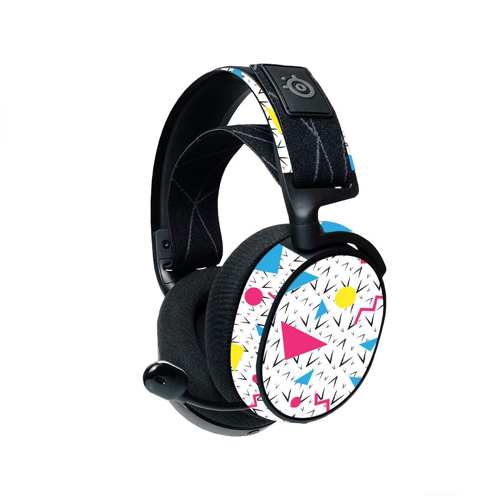 Colorful 90s Fun skin for SteelSeries Arctis 7 Gaming Headset, showcasing vibrant design and premium finish.