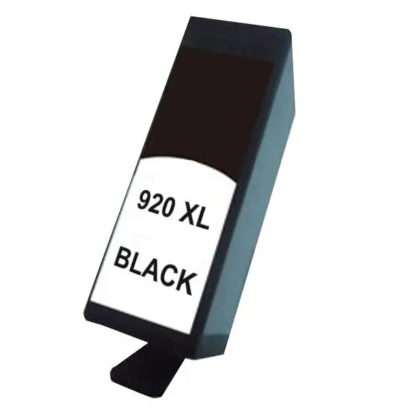 A remanufactured #920 XL Black Inkjet Cartridge with a new chip, designed for high-quality printing.