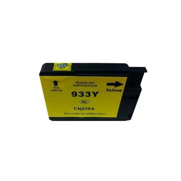 933XL Yellow Compatible Ink Cartridge with Chip, showcasing vibrant yellow ink and quality design.