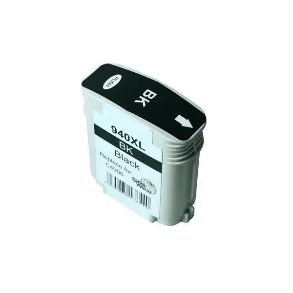 940XL Remanufactured Black Cartridge showcasing its sleek design and quality build, ideal for high-quality printing.