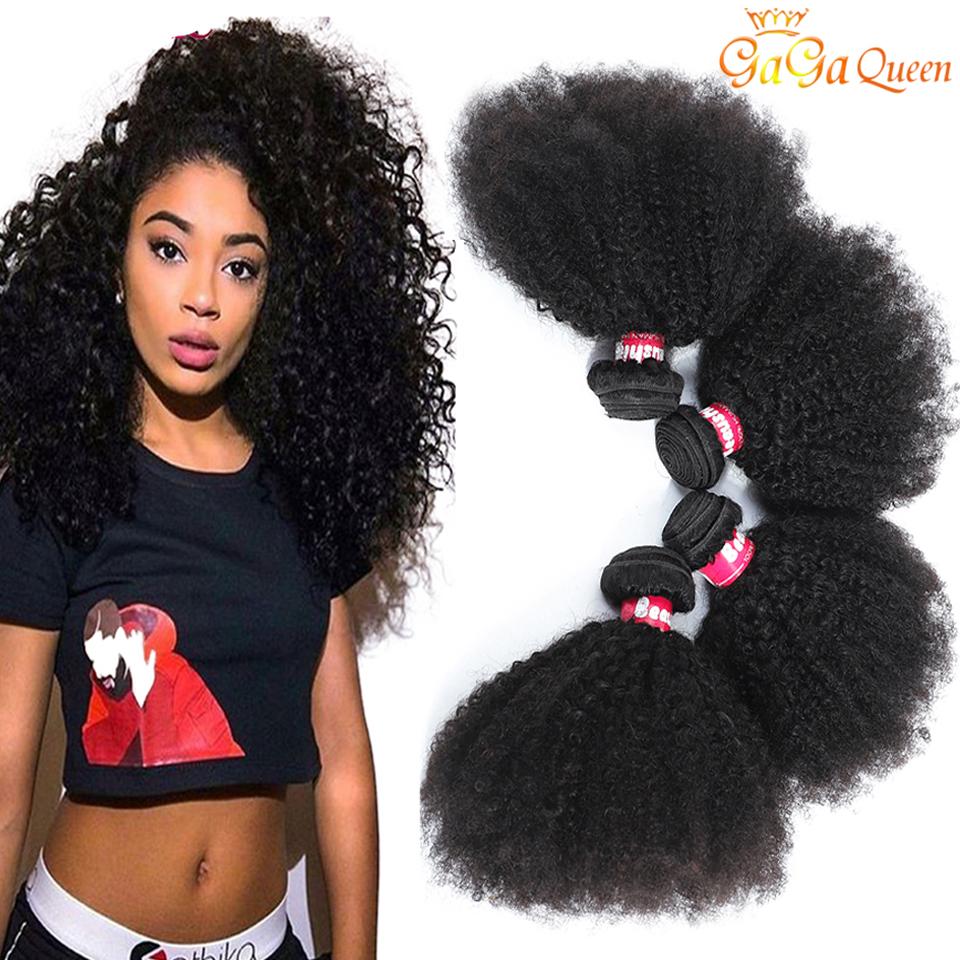 9A Brazilian Afro Kinky Curly Hair Bundles showcasing soft, shiny curls with a natural black color, perfect for versatile styling.
