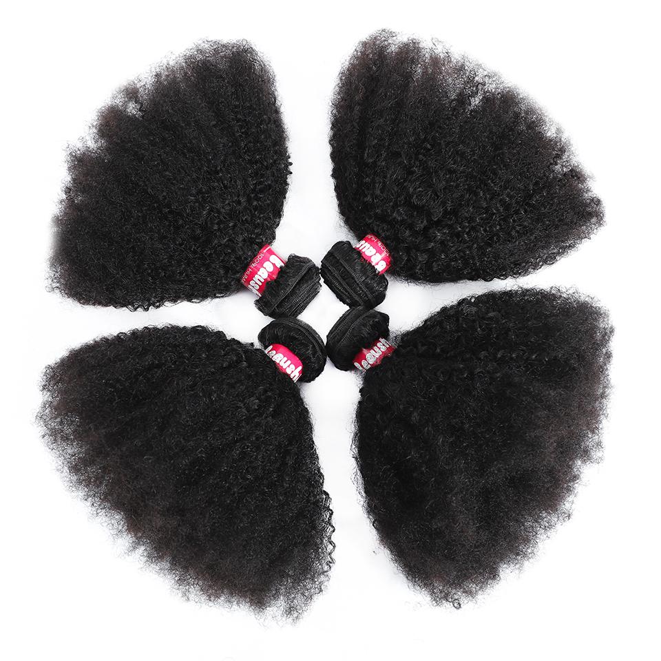 9A Brazilian Afro Kinky Curly Hair Bundles showcasing soft, shiny curls with a natural black color, perfect for versatile styling.