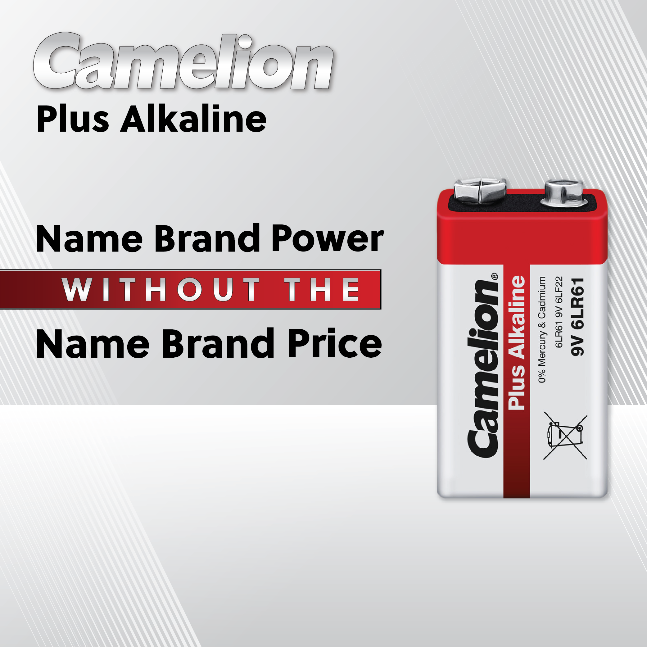 Camelion AA Plus Alkaline 10+2 Pack Counter Display featuring 20 batteries, ideal for high-drain devices.