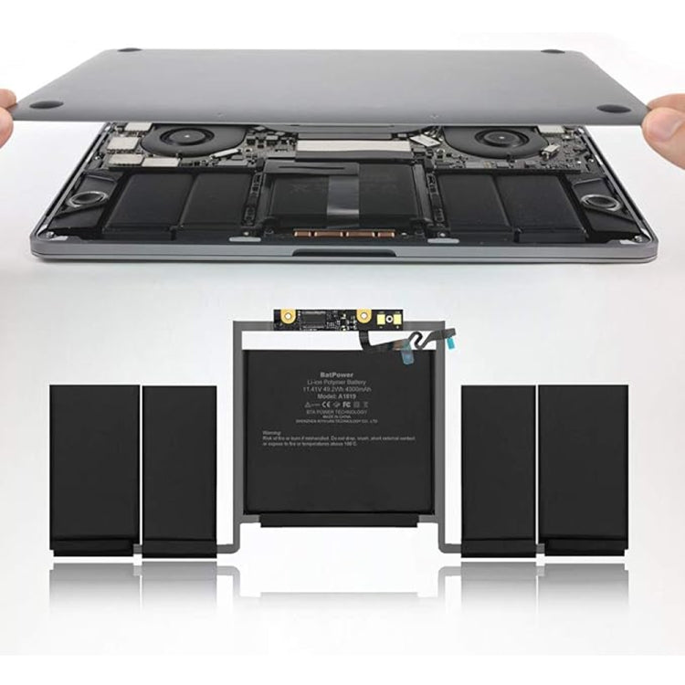 A1493 6330mAh Battery Replacement for MacBook Pro 13 inch Retina A1502, showcasing its sleek design and specifications.