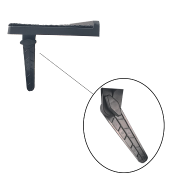 Add-A-Shelf™ T.V. Topper Shelf Large Size mounted on a flat screen TV, showcasing its sleek design and functionality.