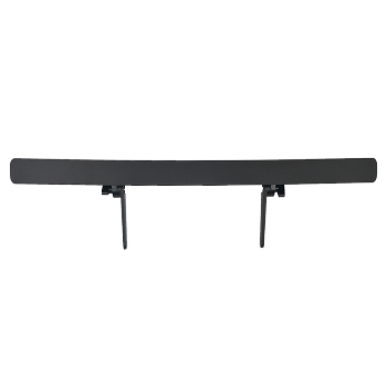 Add-A-Shelf™ T.V. Topper Shelf Large Size mounted on a flat screen TV, showcasing its sleek design and functionality.