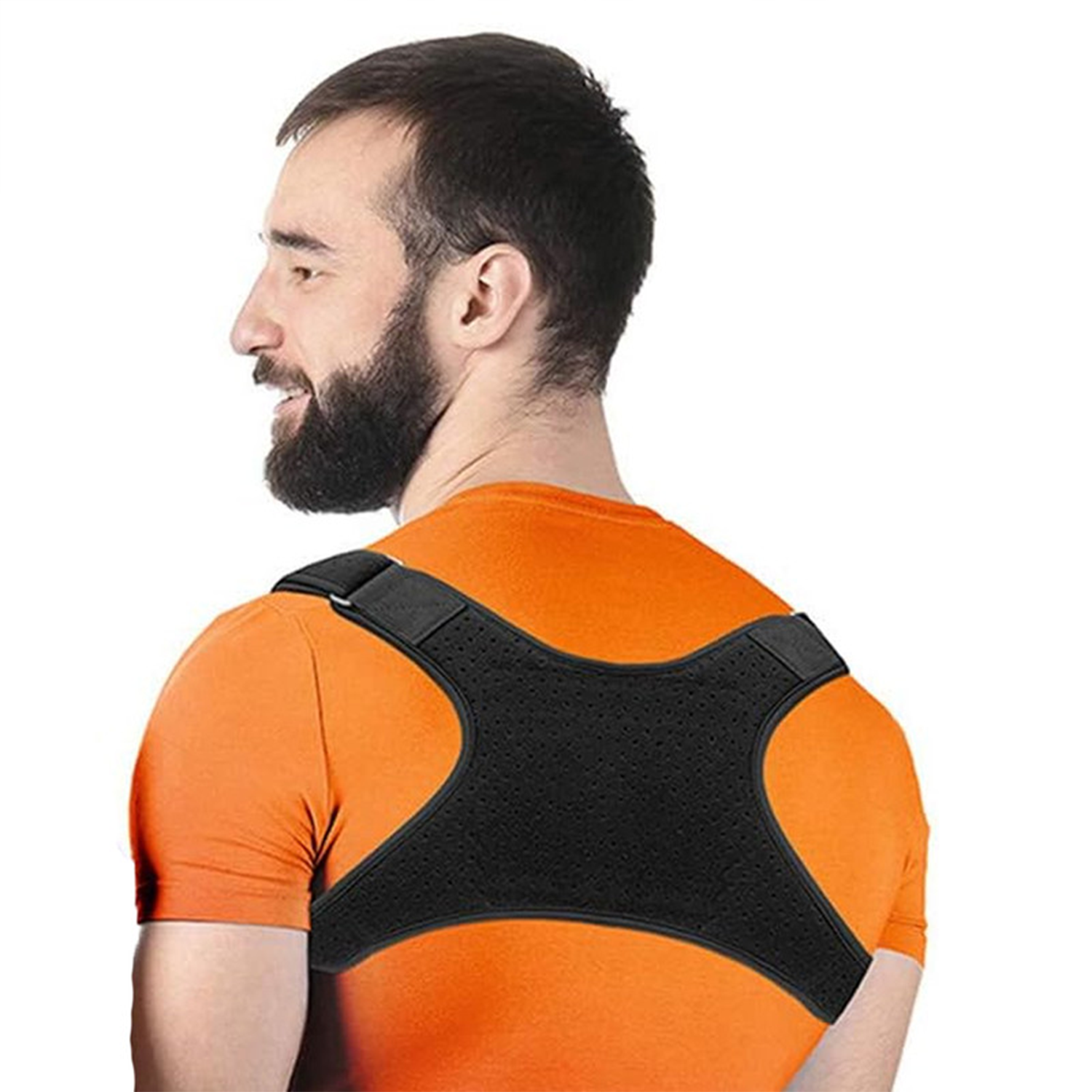 Adjustable Posture Corrector Back Shoulder Support Brace Belt designed for men and women, featuring adjustable straps for comfort and support.