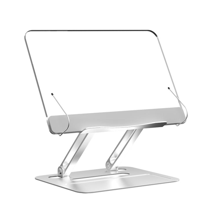 Aluminum Alloy + Acrylic Reading Rack, adjustable height and angle for tablets, ergonomic design for comfort.