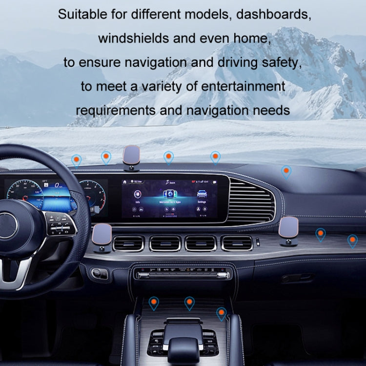 Aluminum Alloy Magnetic Foldable Car Navigation Phone Holder in orange, showcasing its sleek design and strong magnetic features.