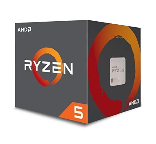 AMD-P Ryzen 5 1600AF CPU with 6 cores and 12 threads, featuring a sleek design and Wraith Stealth cooler.