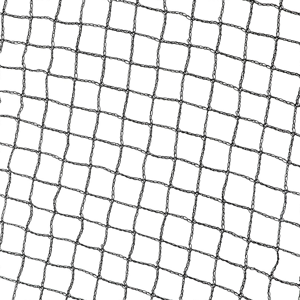 Anti Bird Netting made of heavy-duty knitted polyethylene, designed to protect fruits and vegetables from birds while allowing pollinators through.