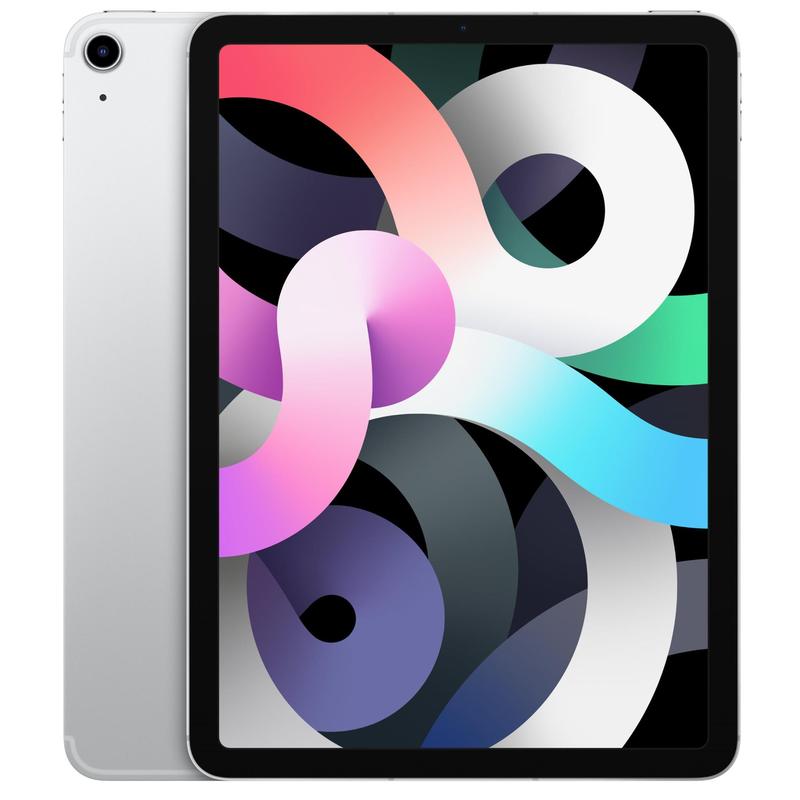 Apple iPad Air 10.9 inch in Silver, showcasing its sleek design and vibrant Liquid Retina display.