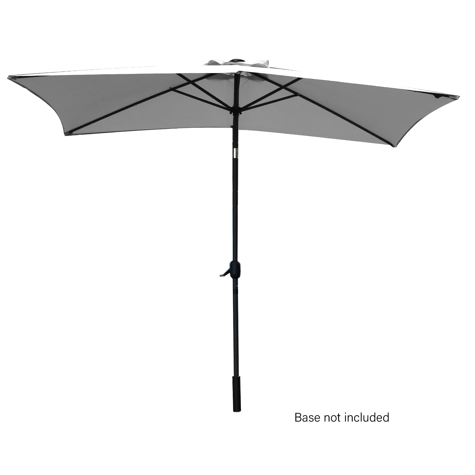 Arcadia Furniture 3 Metre Umbrella with Solar LED Lights, showcasing a stylish design with a dark grey frame and beige fabric, perfect for outdoor gatherings.