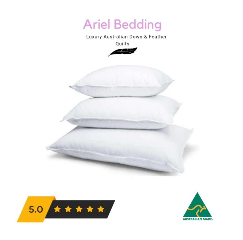 Ariel Miracle 80% Goose Down Pillow in King size, showcasing its plush and fluffy design, perfect for a comfortable night's sleep.