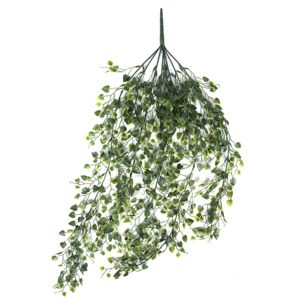 Artificial hanging plant featuring heart-shaped leaves, 90cm long, ideal for indoor and outdoor decor, showcasing vibrant green foliage.