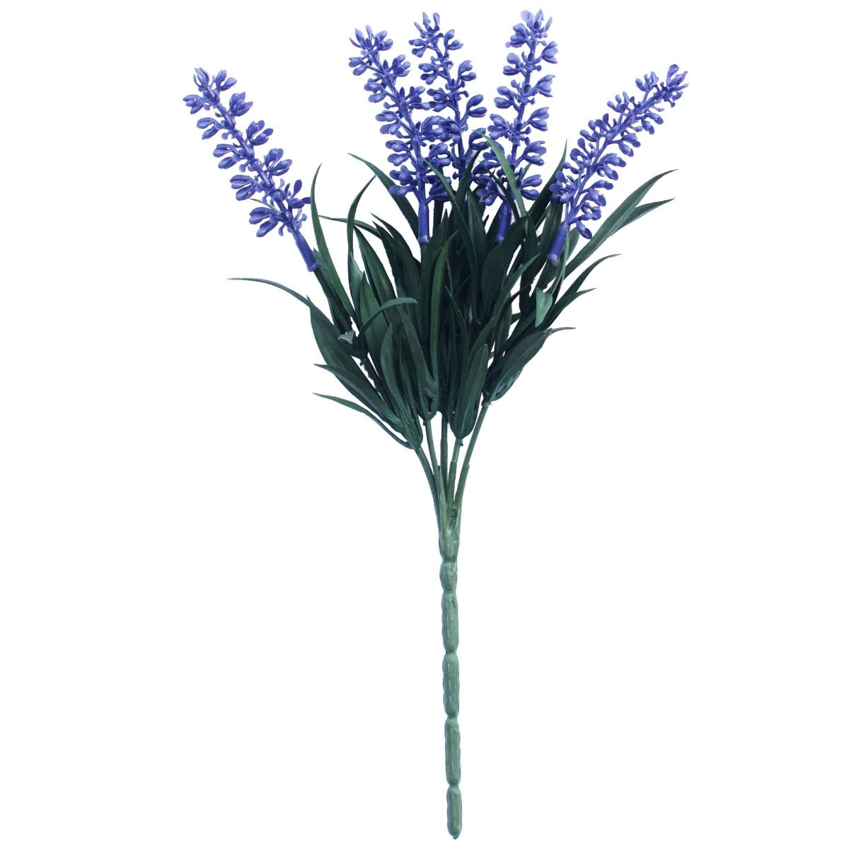 A 32cm long artificial lavender stem with vibrant purple flowers and dark green foliage, designed for realistic floral arrangements.