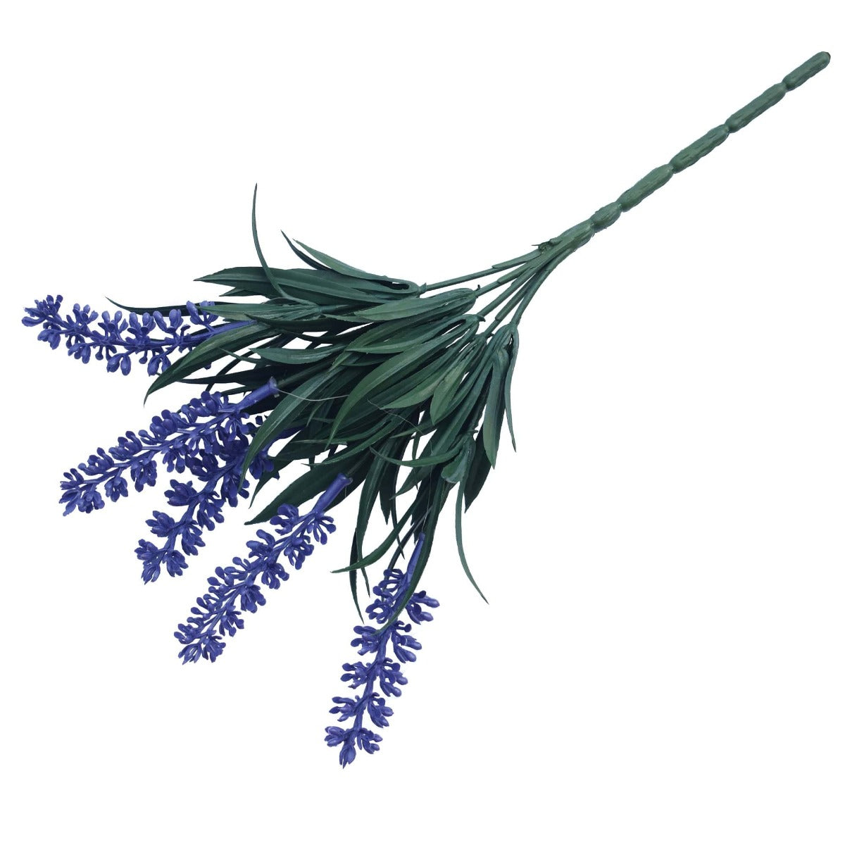 A 32cm long artificial lavender stem with vibrant purple flowers and dark green foliage, designed for realistic floral arrangements.