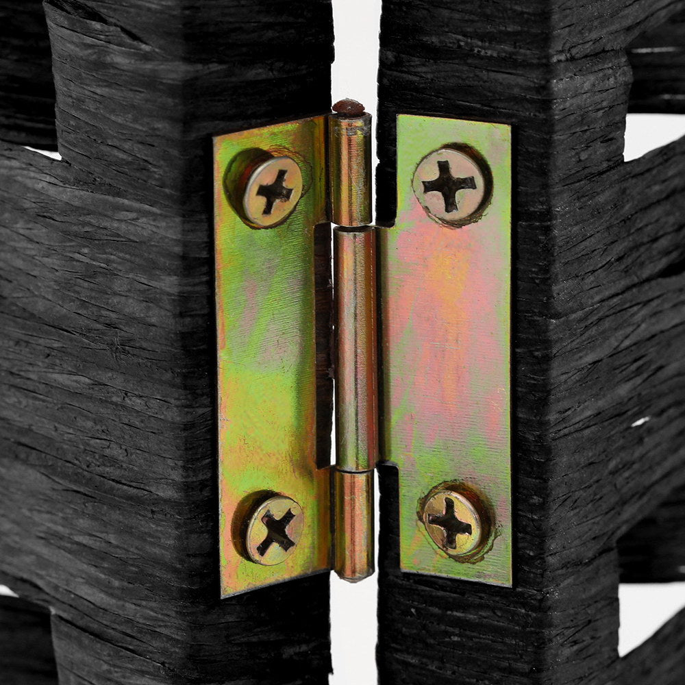 Artiss 4 Panel Room Divider featuring hand-woven rattan and solid New Zealand wood, elegantly designed for privacy and style.