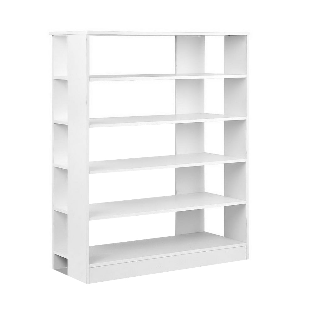 Artiss 6-Tier Shoe Rack Cabinet in White, showcasing a modern design with multiple tiers for shoe storage.