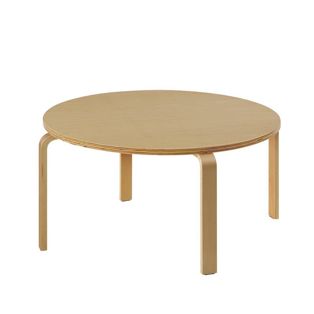 Artiss Coffee Table in natural wood finish, showcasing smooth rounded edges and sturdy design, perfect for any home decor.