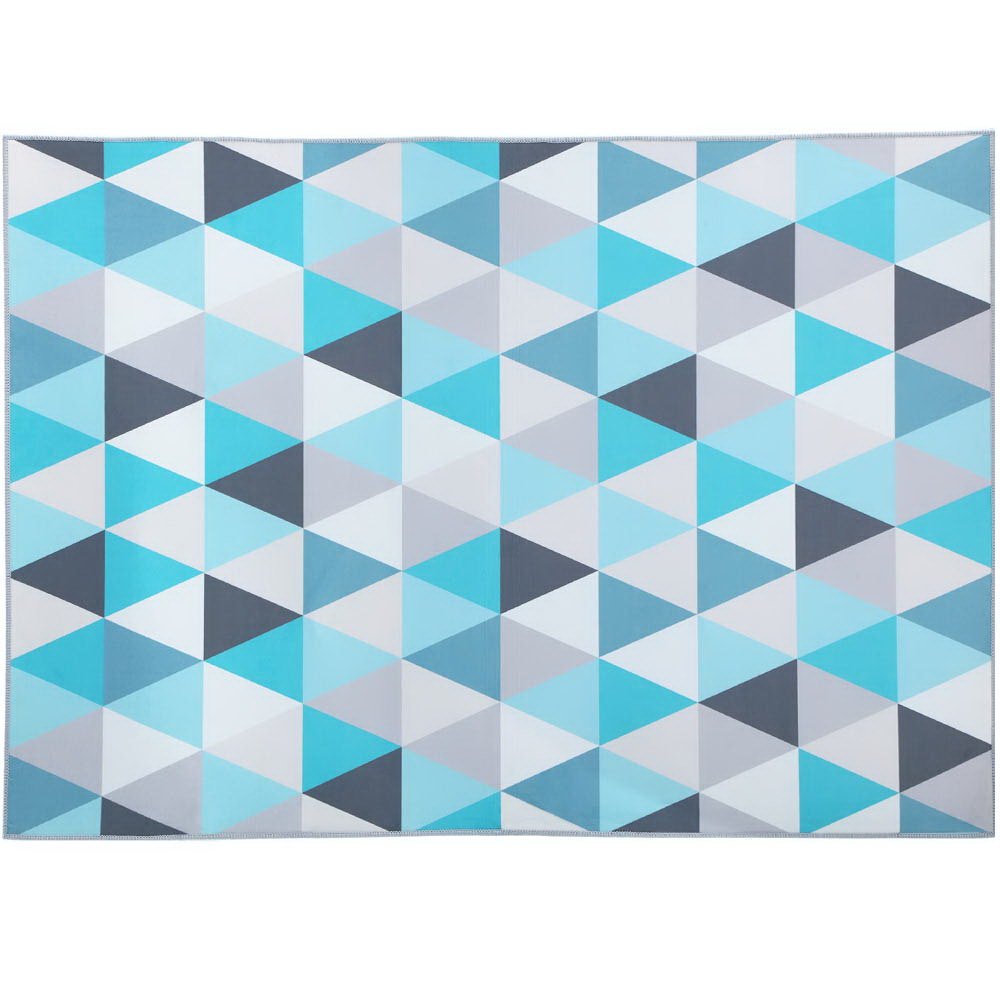 Artiss Floor Rug 200 x 290 cm in a soft, neutral color, showcasing its velvety texture and non-slip granules backing.