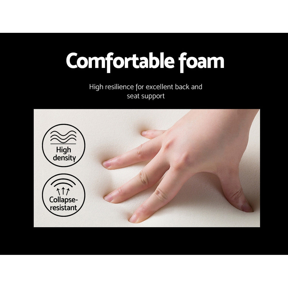 Artiss Set of 2 Fabric Dining Chairs featuring a retro design with beech wooden legs and comfortable foam seats covered in fabric.