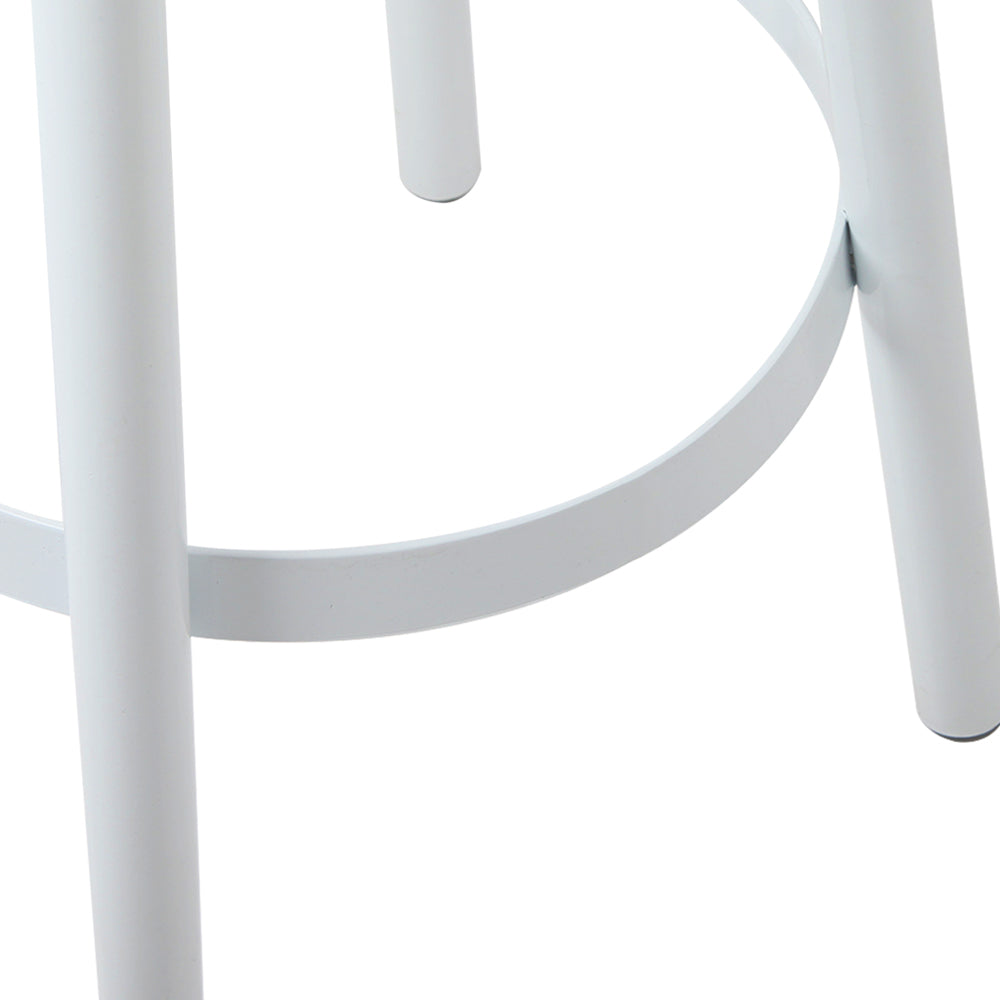 Artiss Set of 2 Wooden Stackable Bar Stools featuring a white finish and solid wooden seats, designed for modern and retro home decor.