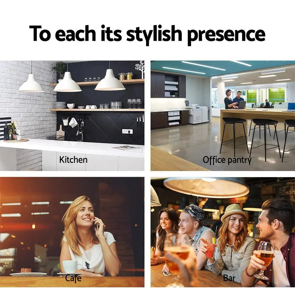 Artiss Set of 4 Metal Bar Stools in Black with PP plastic seats and reinforced metal frames, showcasing a sleek and modern design.