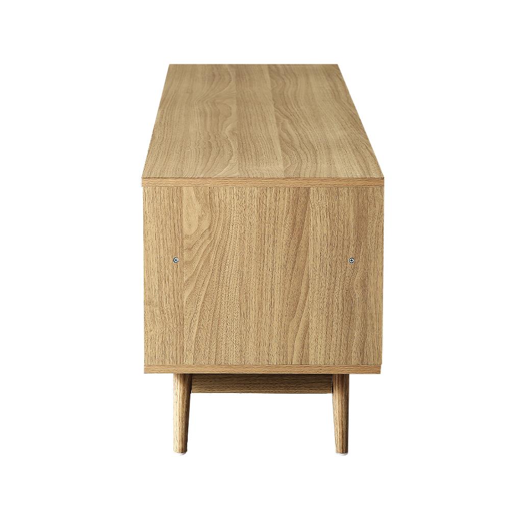 Artiss TV Cabinet Entertainment Unit featuring wooden rattan design with spacious drawers and shelves, perfect for stylish living room organization.