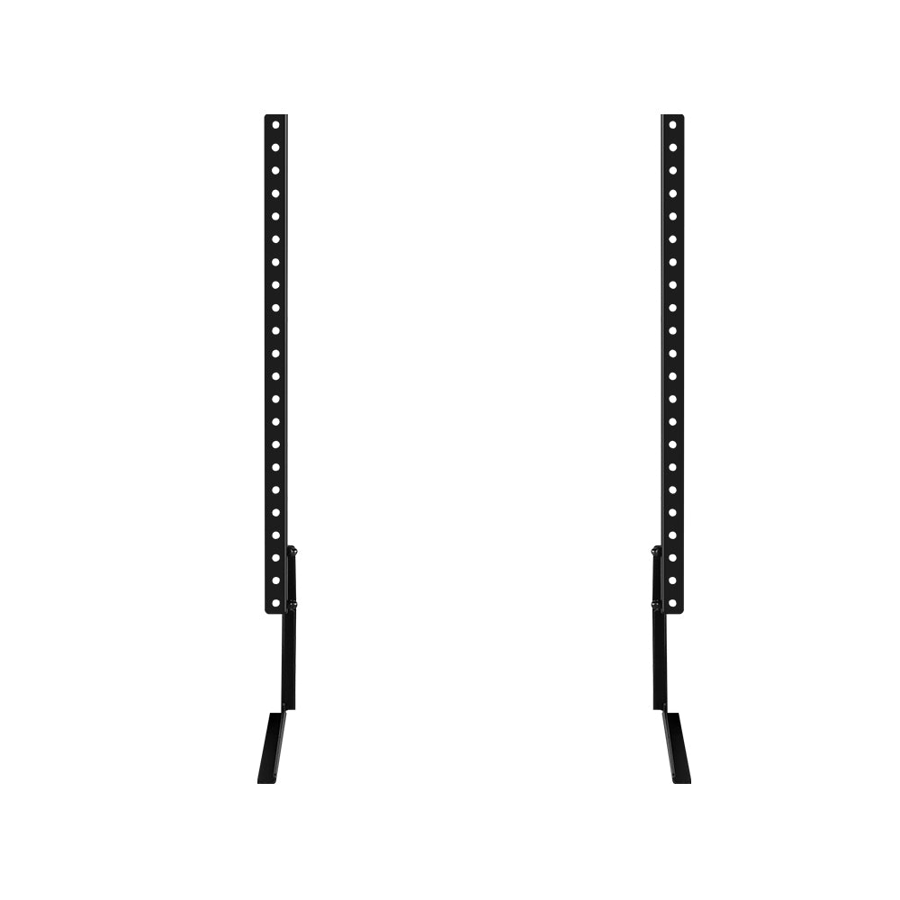 Artiss Pedestal TV Stand in black, designed for 32 to 65 inch TVs, featuring a sturdy metal frame and adjustable height.