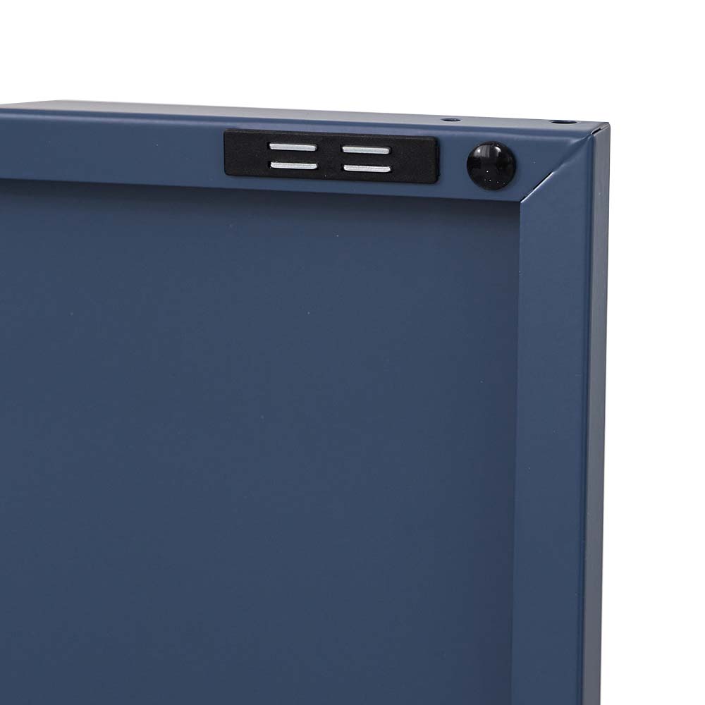 ArtissIn Base Metal Locker Storage Shelf Organizer Cabinet Buffet in vibrant blue, showcasing its stylish design and ample storage space.