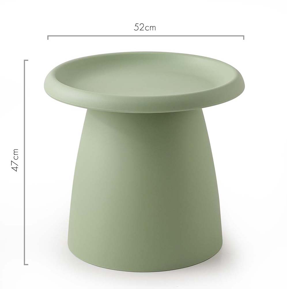 ArtissIn Coffee Table in vibrant green, featuring a round design with smooth rounded corners and a wide pedestal base, perfect for modern interiors.