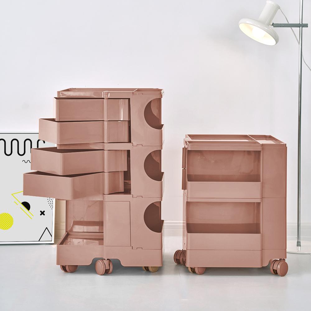 ArtissIn Replica Boby Trolley Mobile Storage Cart in vibrant colors with three tiers and fold-out shelves, showcasing its modern design and functionality.
