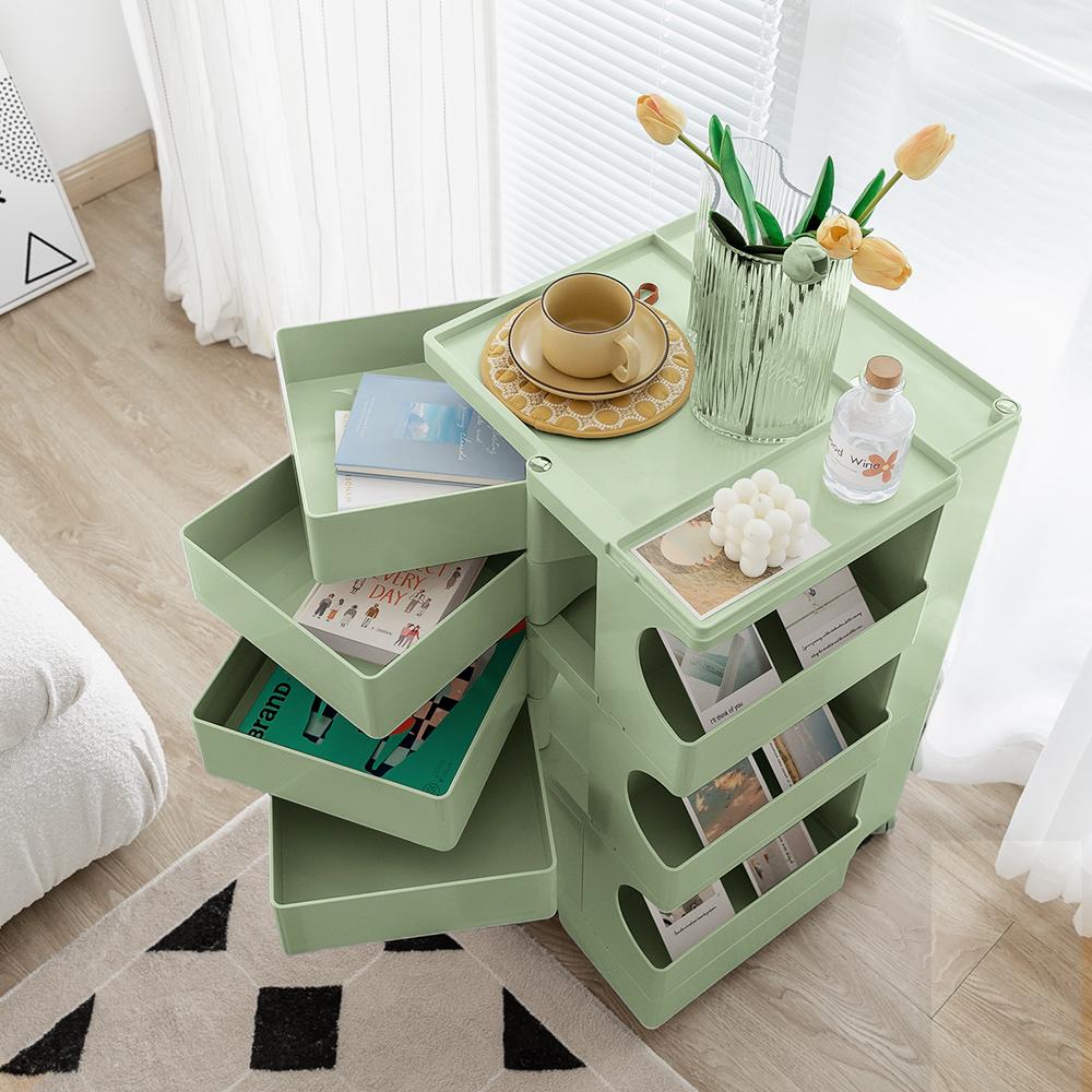 ArtissIn Replica Boby Trolley in vibrant colours with five tiers and rotatable wheels, showcasing its modern design and functional storage capabilities.