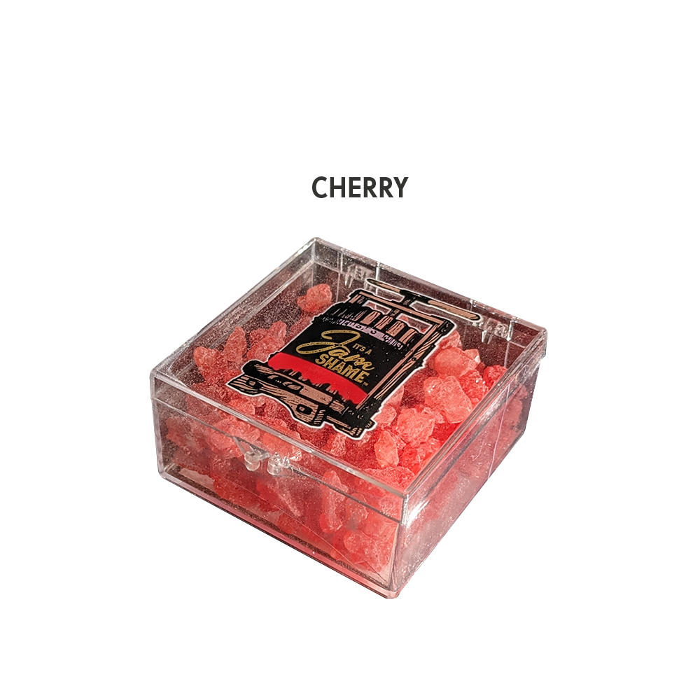 A display of 12 assorted rock candy crystal boxes, showcasing vibrant colors and flavors, perfect for gifts and celebrations.