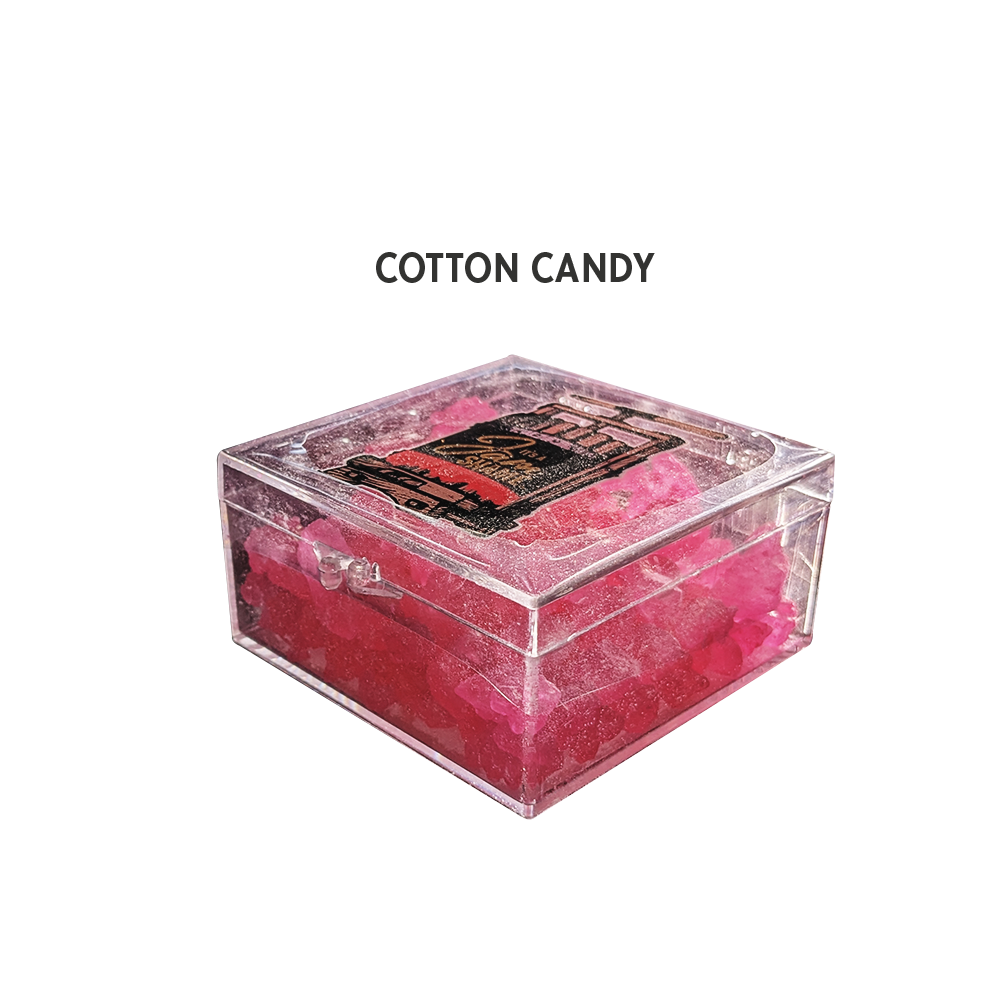 A display of 12 assorted rock candy crystal boxes, showcasing vibrant colors and flavors, perfect for gifts and celebrations.