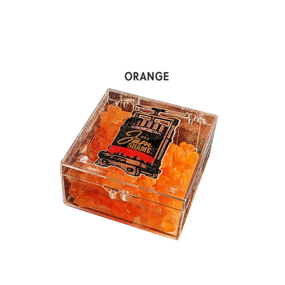 A display of 12 assorted rock candy crystal boxes, showcasing vibrant colors and flavors, perfect for gifts and celebrations.