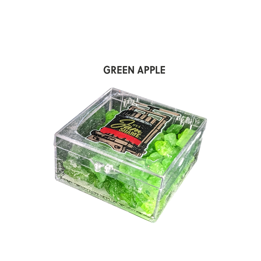 A display of 12 assorted rock candy crystal boxes, showcasing vibrant colors and flavors, perfect for gifts and celebrations.