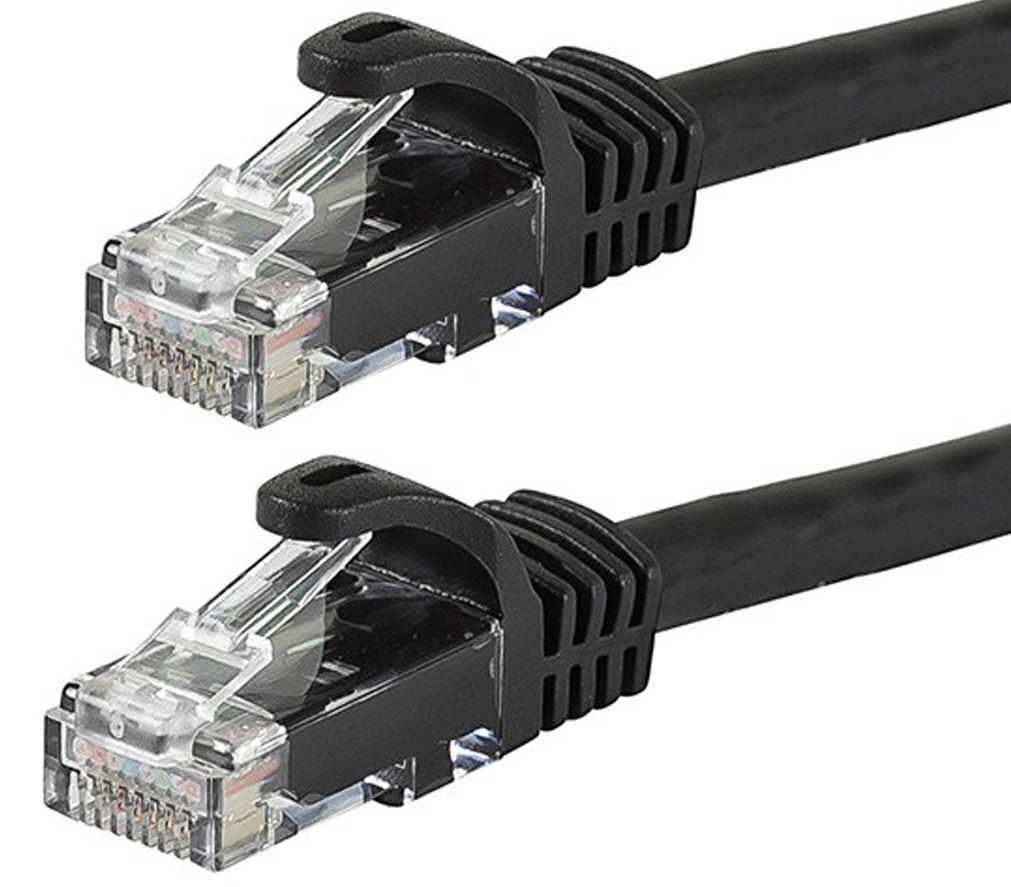 Astrotek CAT6 Cable 3m in black color with RJ45 connectors, ideal for high-speed Ethernet networking.