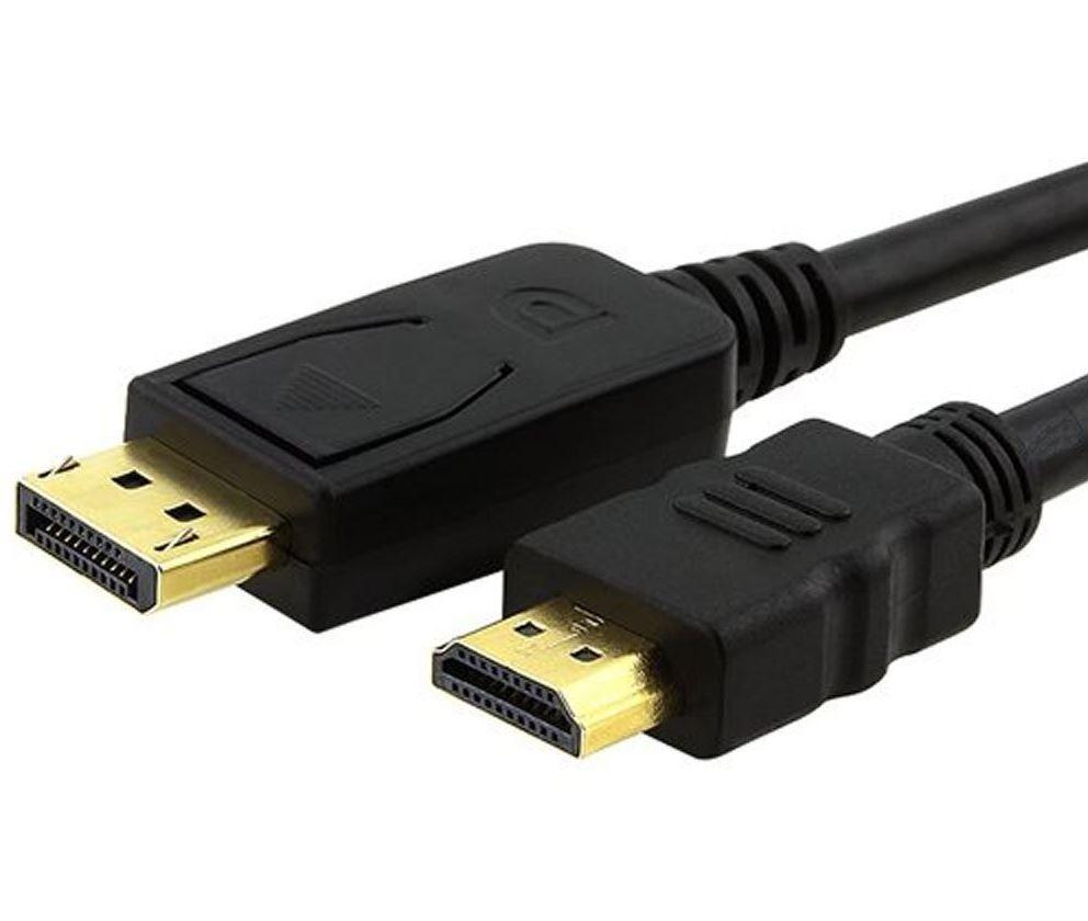 Astrotek DisplayPort DP to HDMI Adapter Converter Cable 2m with gold-plated connectors and black PVC jacket.