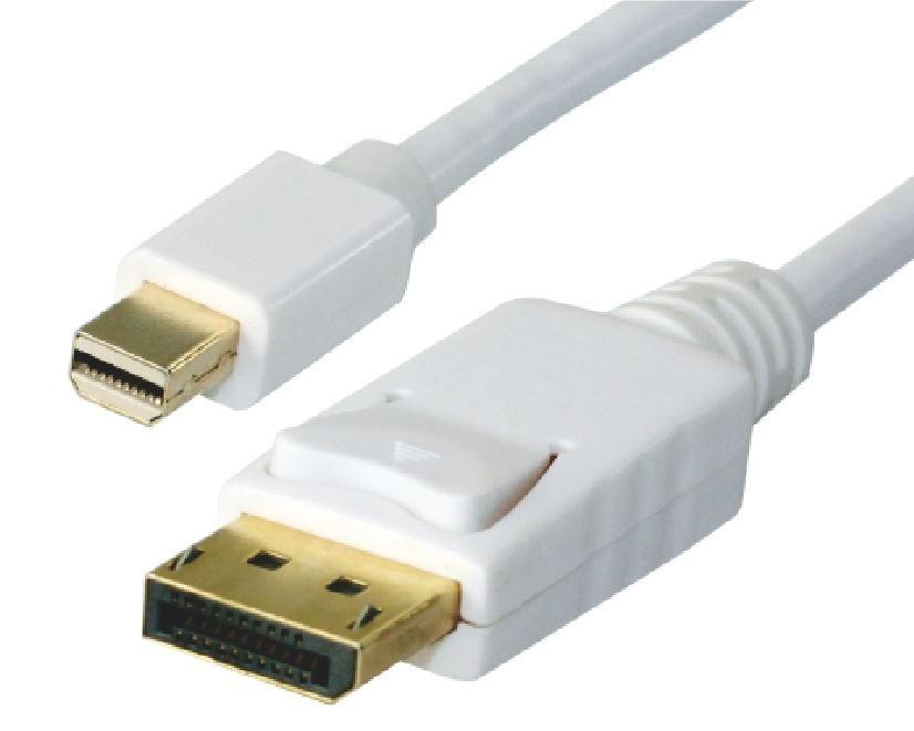 Astrotek Mini DisplayPort to DisplayPort cable, 1m length, featuring gold plated connectors for high-quality video transmission.