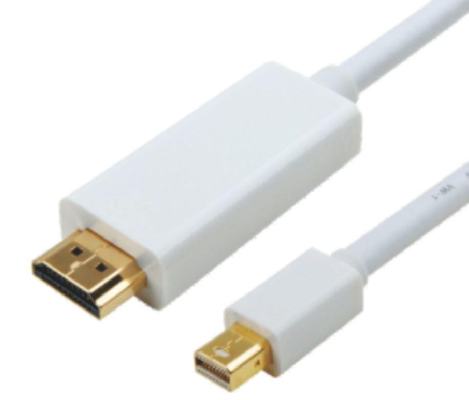 ASTROTEK Mini DisplayPort DP to HDMI Cable, 1m long with gold plated connectors, designed for high-definition video transmission.