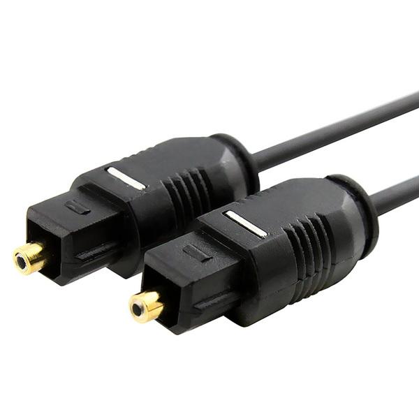 ASTROTEK Toslink Optical Audio Cable 1m with male connectors, showcasing its durable design and flexibility for audio connections.