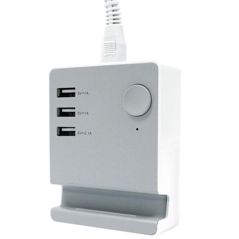 Astrotek USB Charging Station Charger Hub with three ports and a 1.5m power cable, designed for multiple devices including iPhone and Samsung.